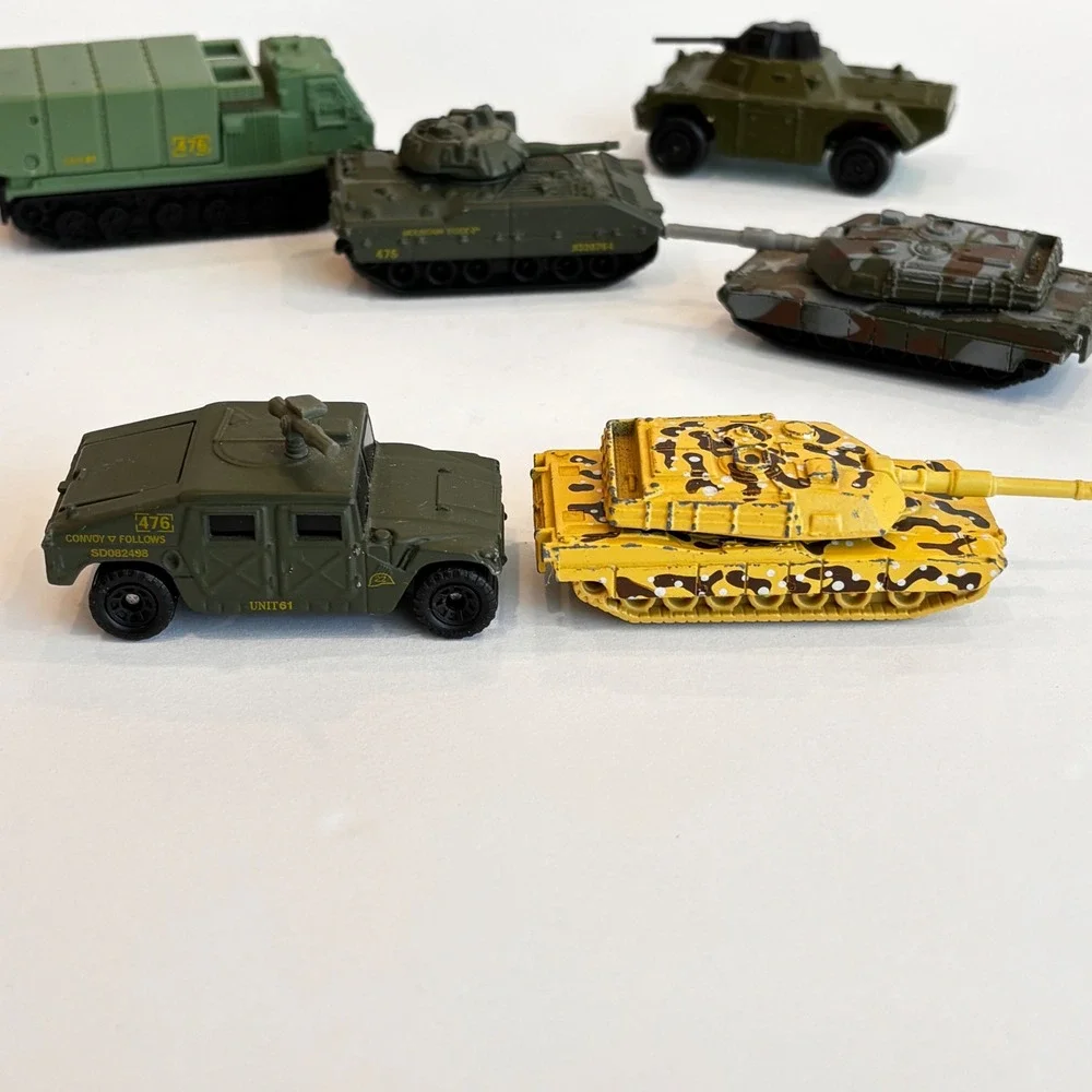 Vintage Matchbox Diecast Military Vehicle Lot Tanks Humvee Missile Launcher 6pc